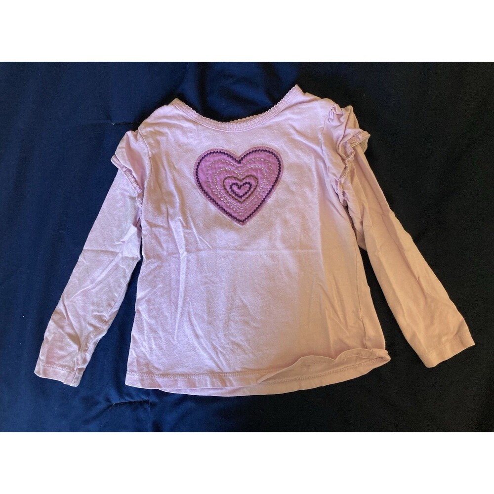 4T Oshkosh B’gosh girl clothes - 1 piece long sleeved shirt | purple heart theme